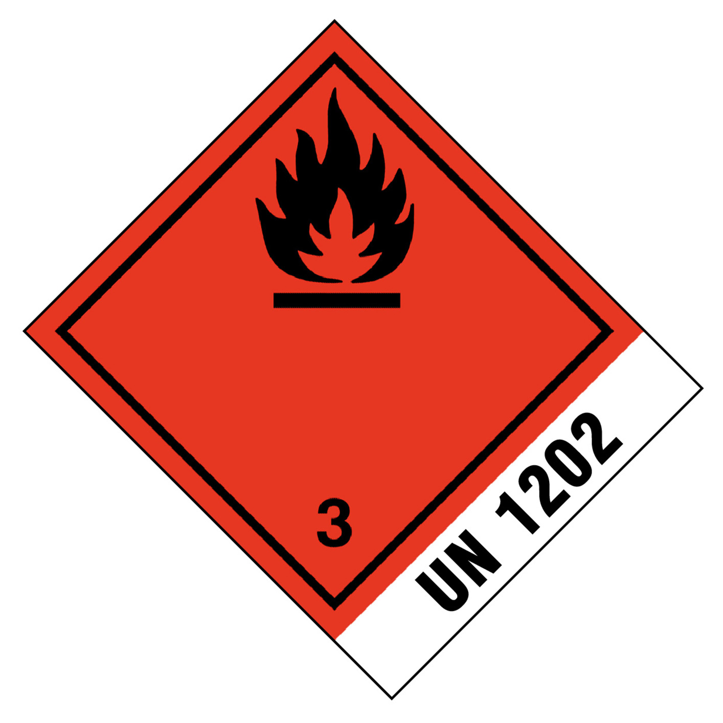 Gefahrgutaufkleber Klasse 3