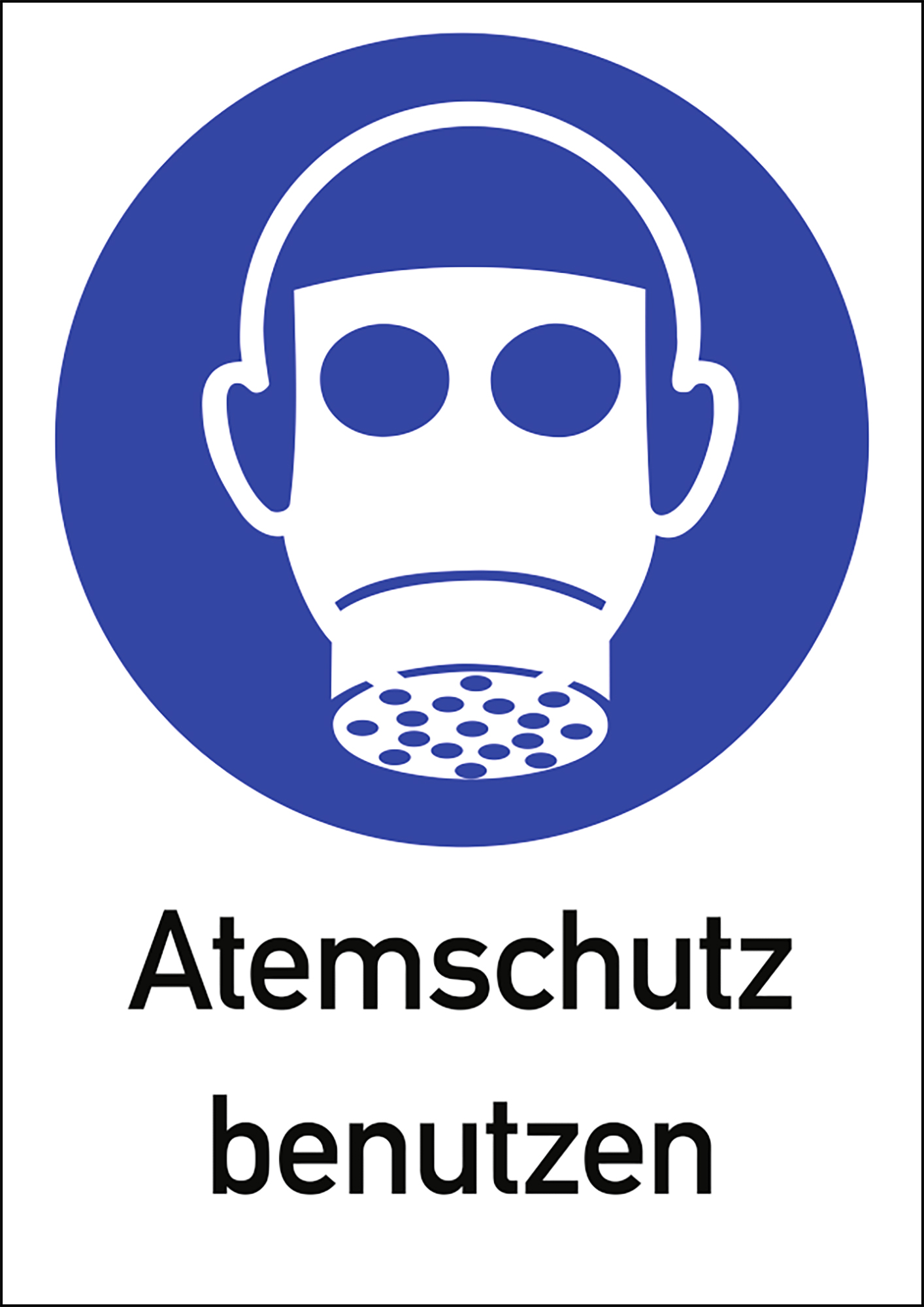 Atemschutz benutzen, Gebotszeichen, ISO 7010