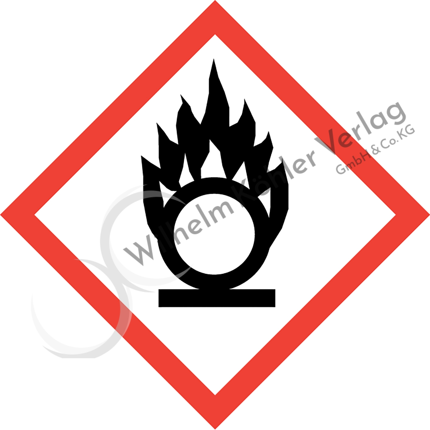 GHS-Symbol-Flamme über Kreis                                                     GHS-Symbol-Flamme über Kreis