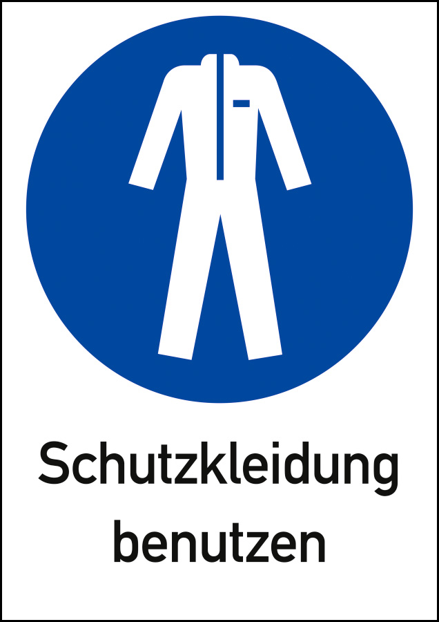 Schutzkleidung benutzen, Gebotszeichen, ISO 7010