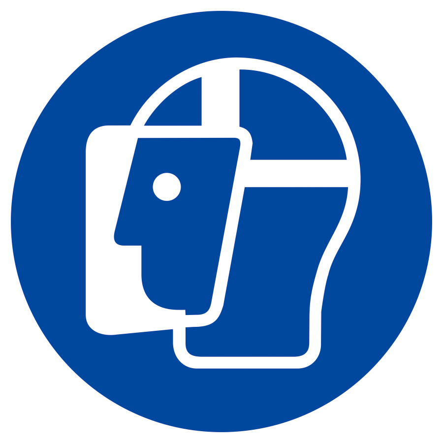 Gesichtsschutz benutzen, Gebotszeichen, ISO 7010