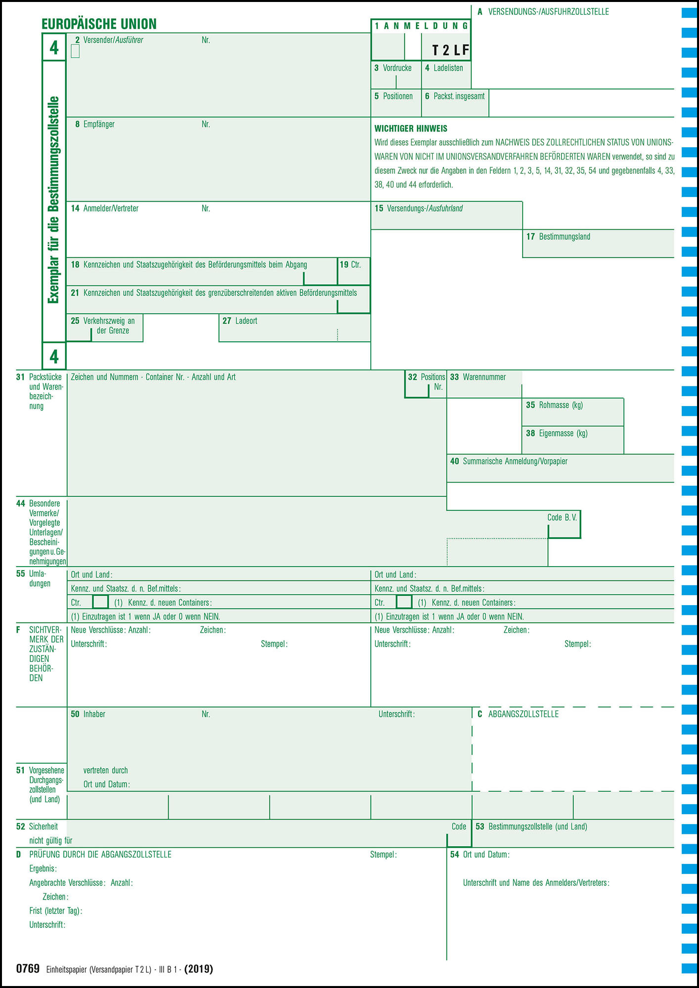 0769F T2LF= Ex.4 für kanarische Inseln