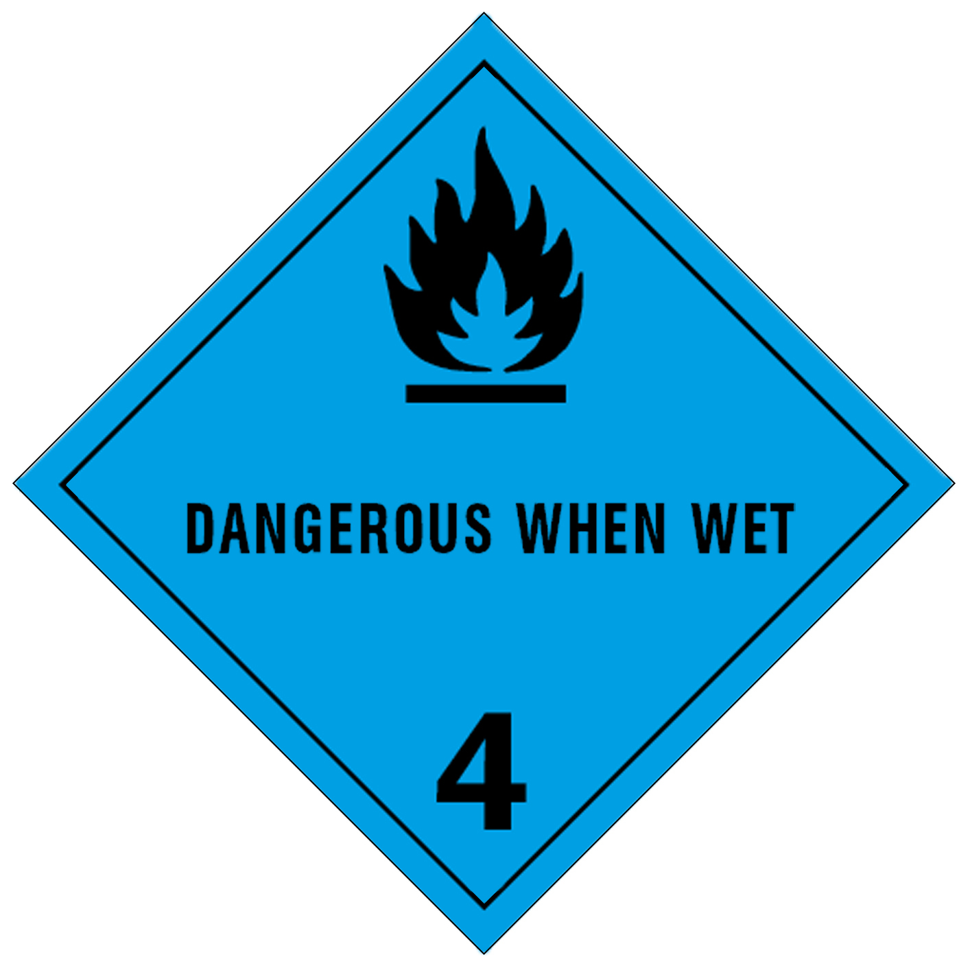 "DANGEROUS WHEN WET" - Klasse 4.3