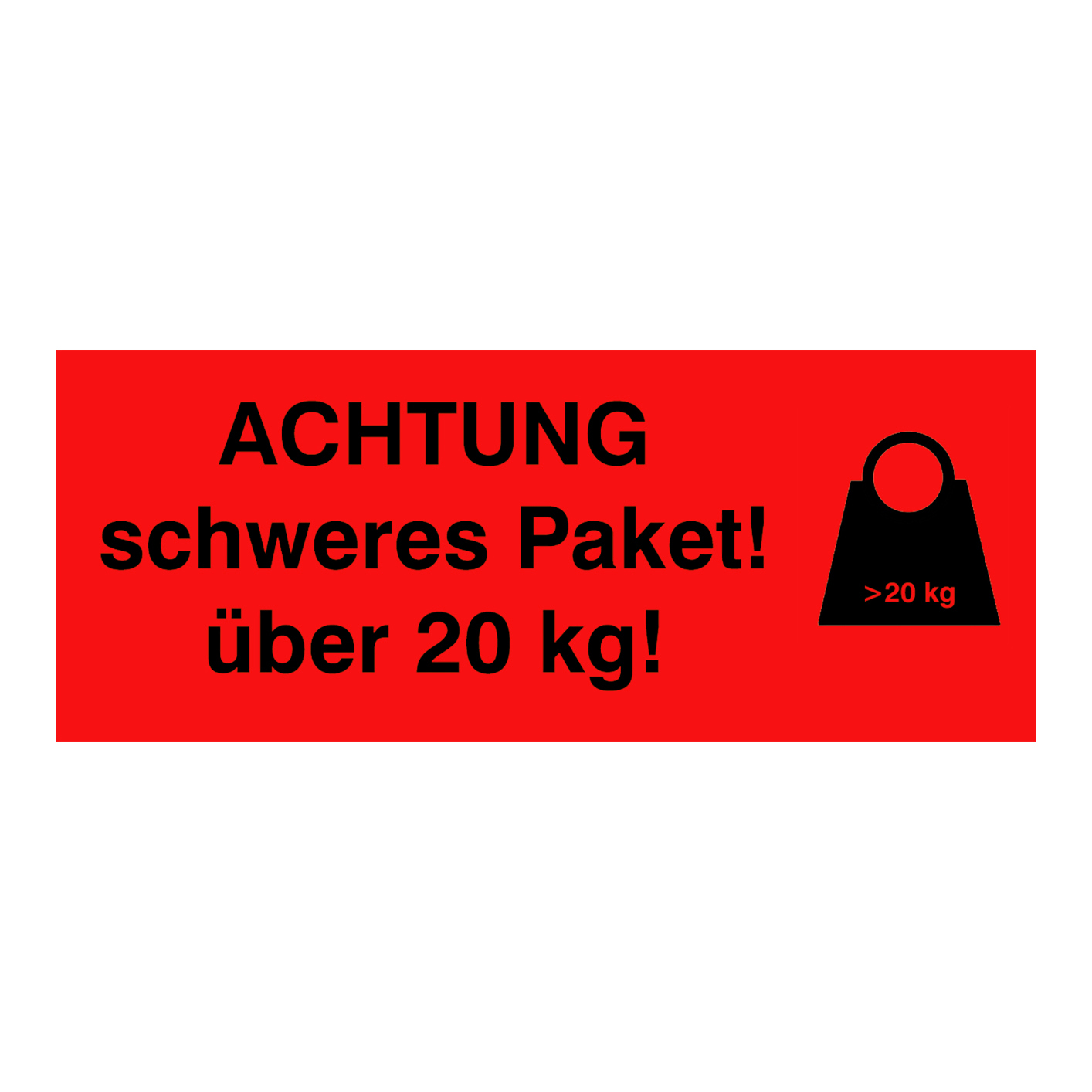 Achtung schweres Paket! über 20 kg
