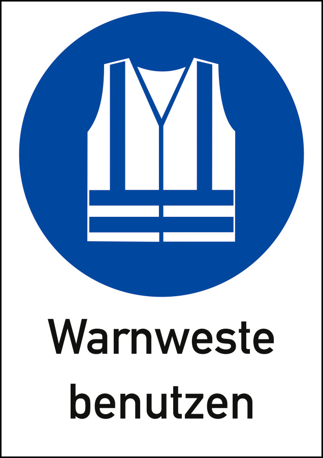 Warnweste benutzen, Gebotszeichen, ISO 7010