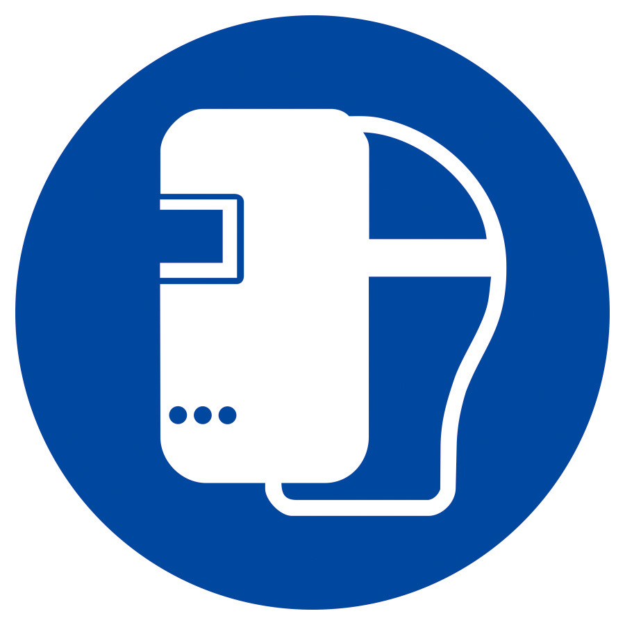 Schweißmaske benutzen, Gebotszeichen, ISO 7010