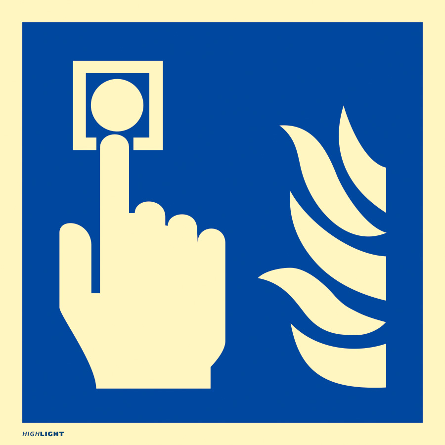Hausalarm (Brandmelder-Flamme), Brandschutzzeichen