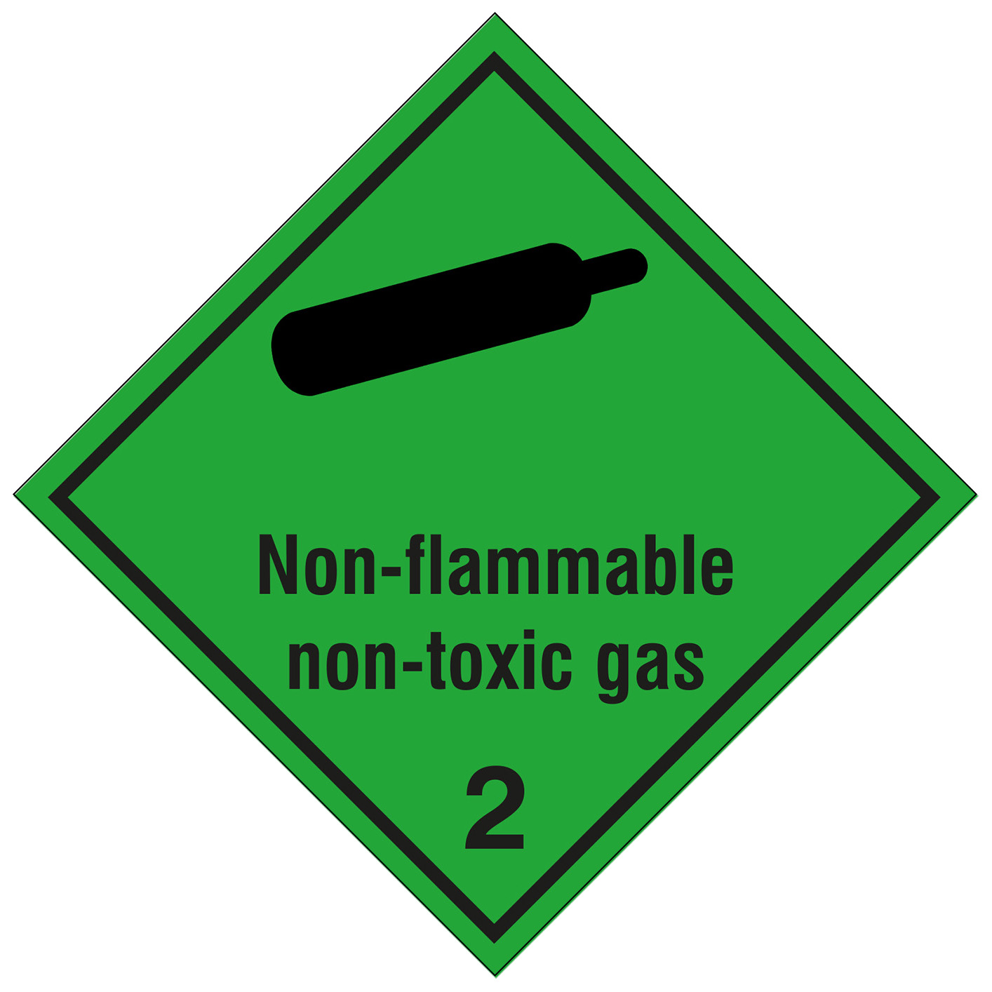 "NON-FLAMMABLE NON-TOXIC GAS" Klasse 2.2