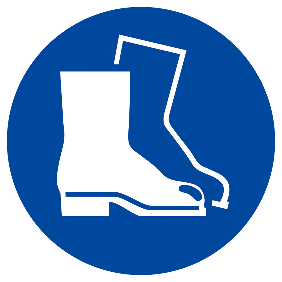 Fußschutz benutzen, Gebotszeichen, ISO 7010