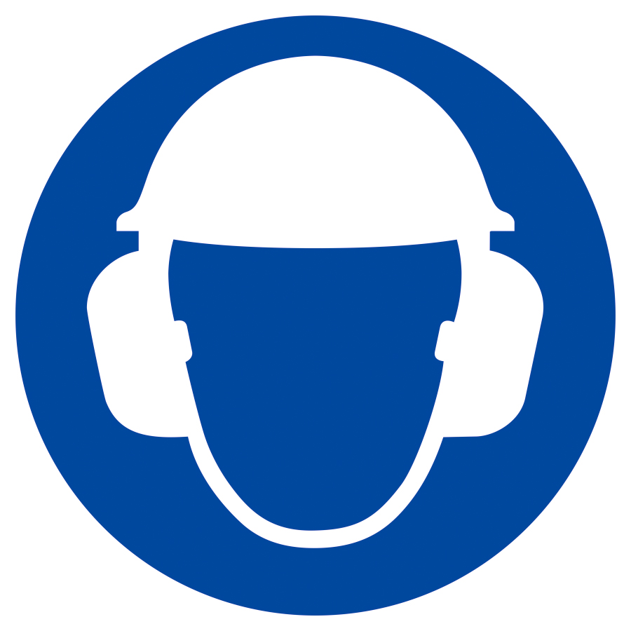 Gehörschutz und Kopfschutz benutzen, Gebotszeichen, ISO 7010