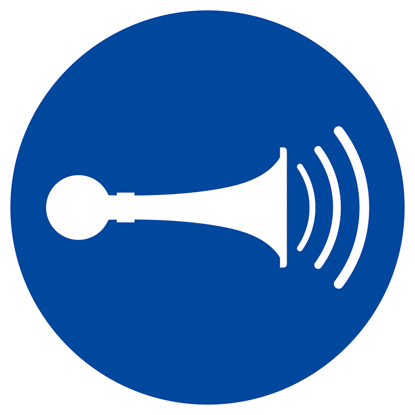 Akustisches Signal geben, Gebotszeichen, ISO 7010