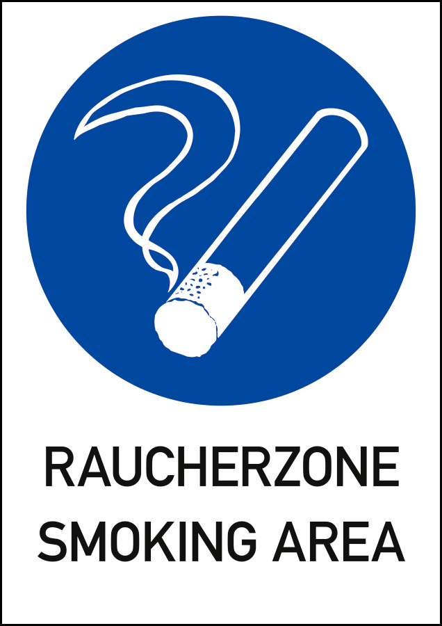 Raucherzone - Smoking Area, Gebotszeichen