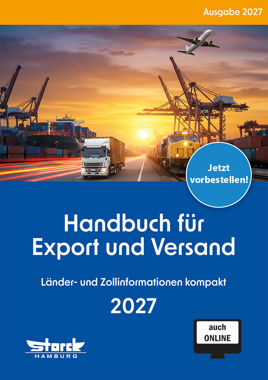 Handbuch für Export und Versand, Ausgabe 2027