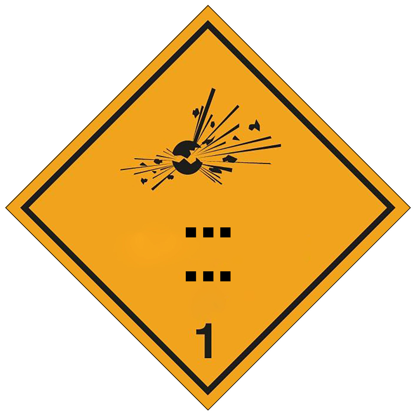 Gefahrgutaufkleber Klasse 1   