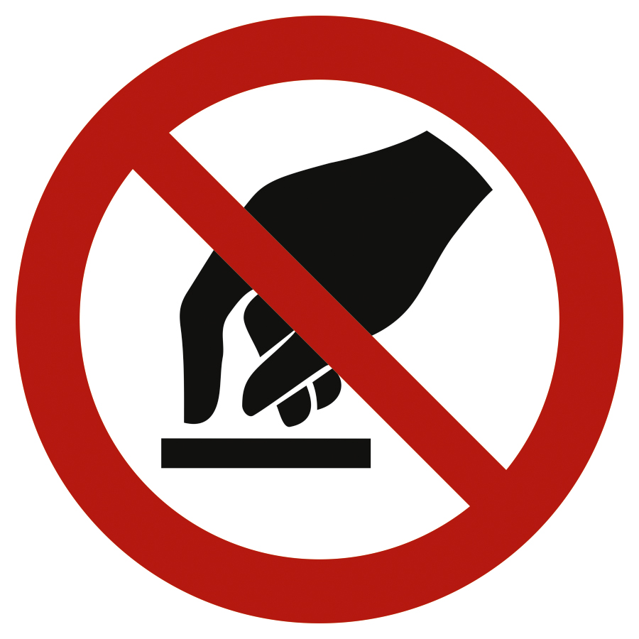 Berühren verboten, Verbotszeichen, ISO 7010